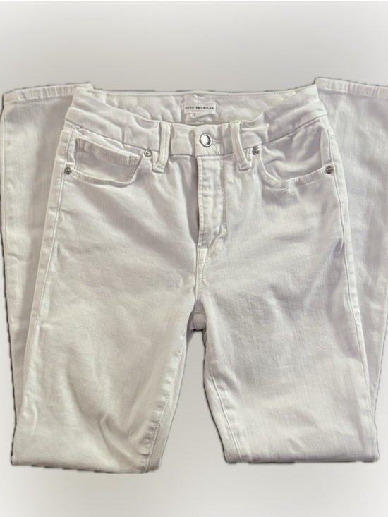 Good American Denim - Good American White High-Rise Slim Jeans